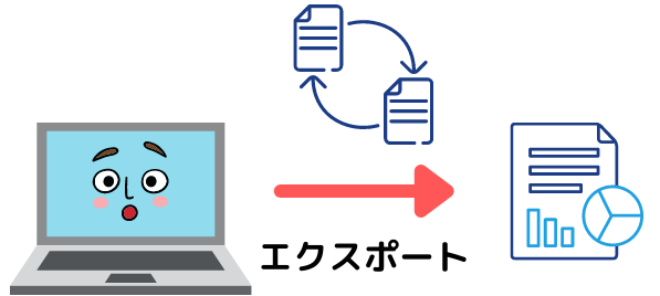 エクスポート説明イラスト