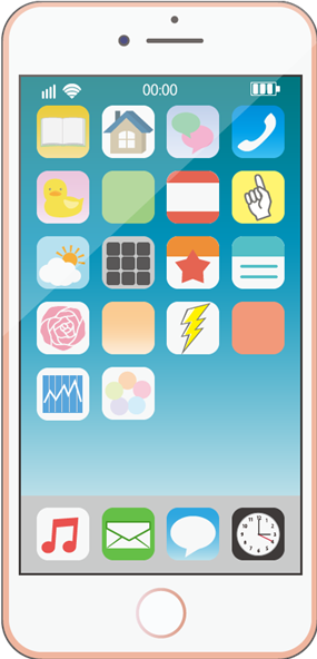 スマホ画面イラスト